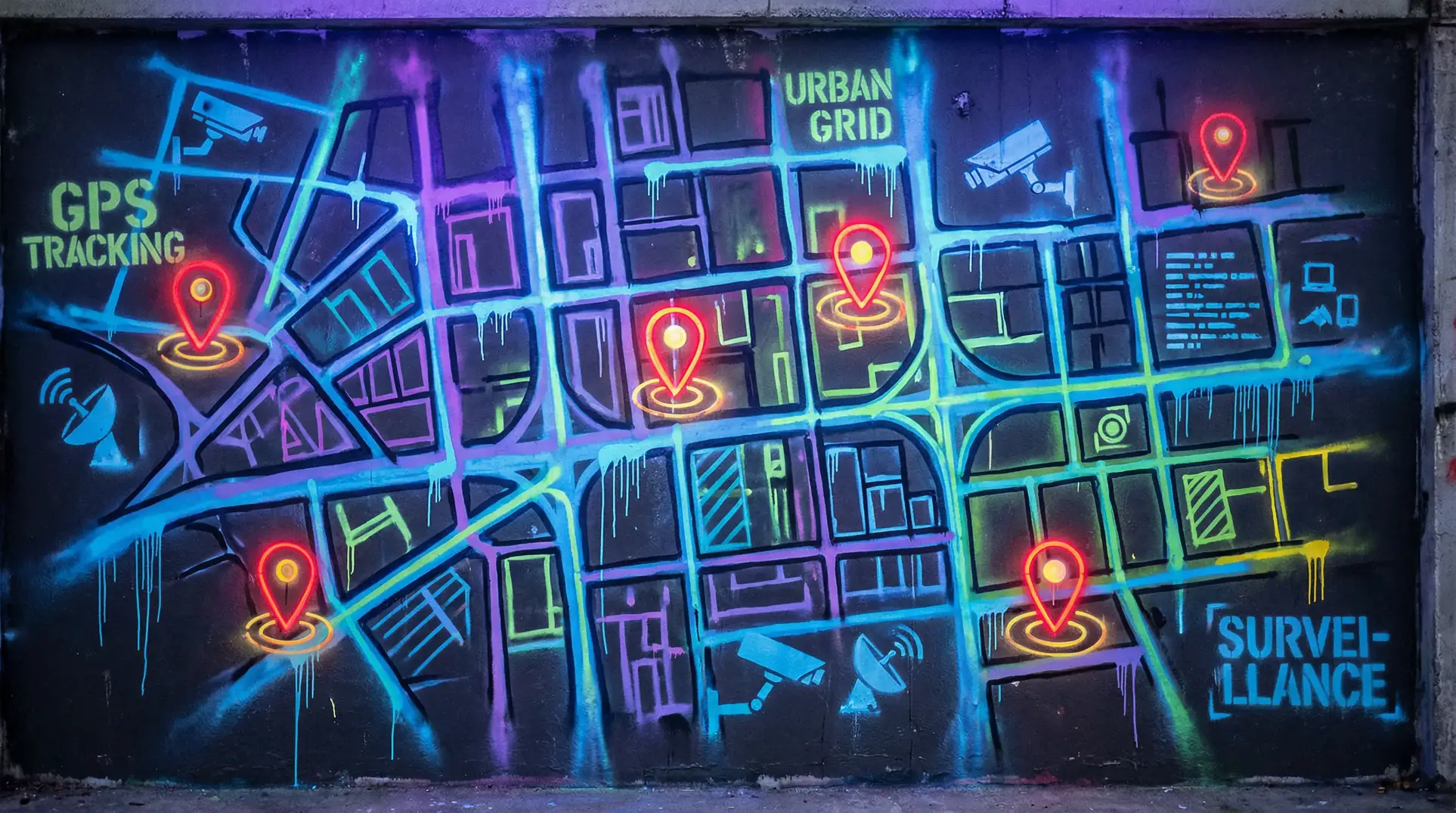 色 戒 狗仔追踪地图 - 城市涂鸦风格